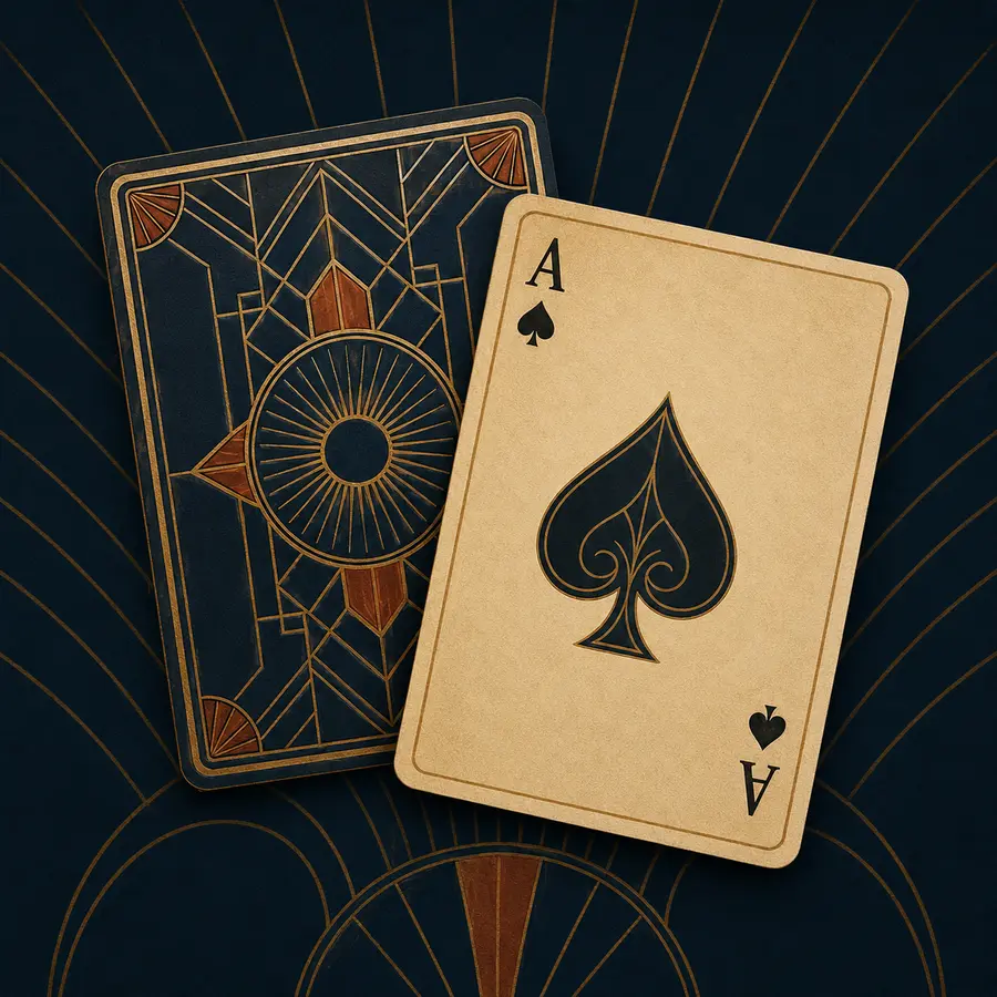 Art Deco 21 點卡牌插畫